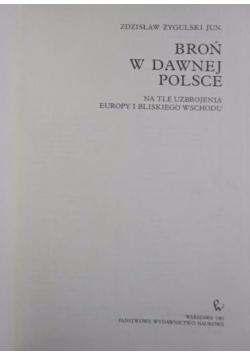 Broń w dawnej Polsce