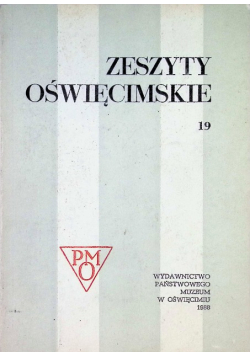 Zeszyty Oświęcimskie Tom 19