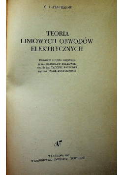 Teoria liniowych obwodów elektrycznych
