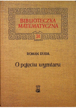 O pojęciu wymiaru