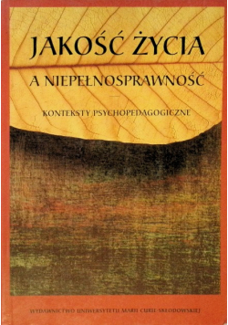 Jakość życia a niepełnosprawność