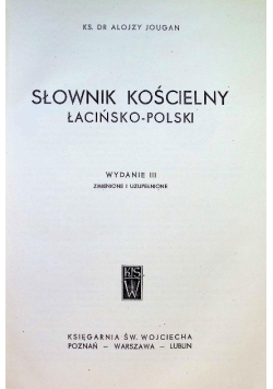 Słownik kościelny łacińsko - polski