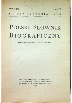 Polski słownik biograficzny Tom XVIII
