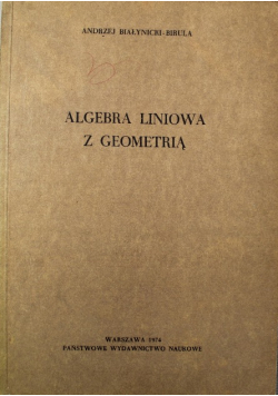 Algebra liniowa z geometrią