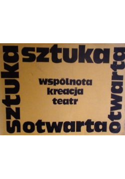 Wspólnota, kreacja, teatr