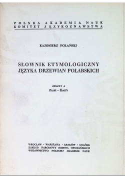 Słownik etymologiczny języka drzewian Połabskich Zeszyt 4
