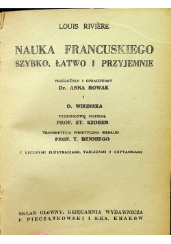 Nauka Francuskiego, szybko, łatwo i przyjemnie. ok. 1945-47 r.