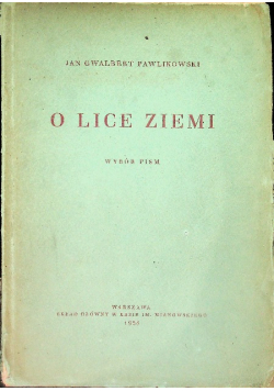 O lice ziemi 1938 r.