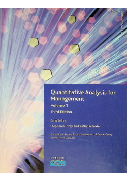 Quantitative Analysis for Management 1 Volume 1