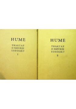 Traktat o naturze ludzkiej Tom I i II