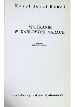 Spotkanie w Karlovych Varach