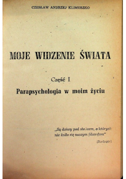 Moje widzenie świata
