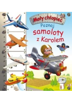 Mały chłopiec Poznaj samoloty z Karolem