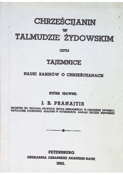 Chrześcijanin w Talmudzie Żydowskim
