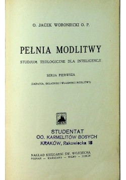 Pełnia modlitwy, 1924 r.