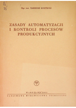 Zasady automatyzacji i kontroli