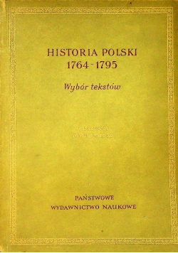 Historia Polski 1764 - 1795