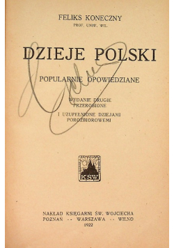 Dzieje polskie popularnie opowiedziane 1922 r.