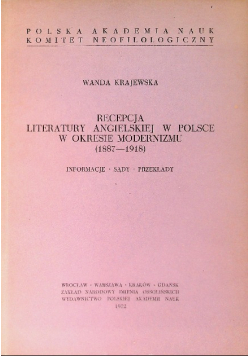 Recepcja literatury angielskiej w Polsce