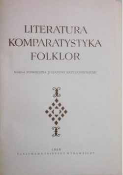 Literatura komparatystyka folklor