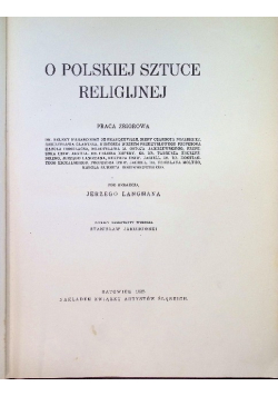 O Polskiej sztuce religijnej 1932 r.