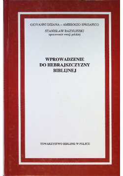 Wprowadzenie Do Hebrajszczyzny Biblijnej