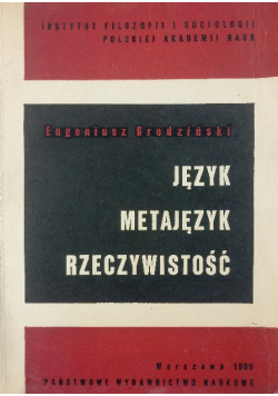 Język metajęzyk rzeczywistości