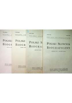 Polski Słownik Biograficzny Tom 1 do 4