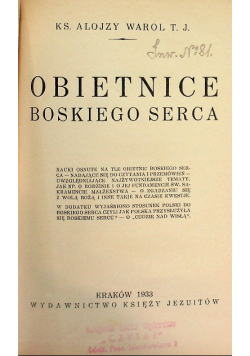 Obietnice Boskiego Serca 1933 r.