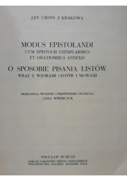 Modus Epistolandi