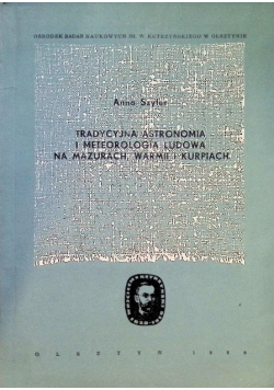 Tradycyjna astronomia i meteorologia ludowa na Mazurach, Warmii i Kurpiach