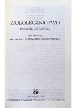 Ziołolecznictwo Poradnik dla lekarzy