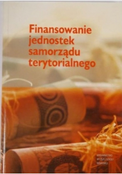 Finansowanie jednostek samorządu terytorialnego