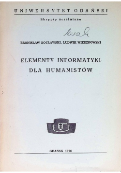 Elementy informatyki dla humanistów