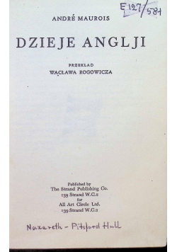 Dzieje Anglji, 1947r.