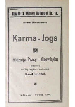 Karma joga 1923 r.