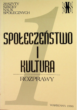 Społeczeństwo i kultura - rozprawy