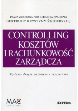 Controlling kosztów i rachunkowość zarządcza