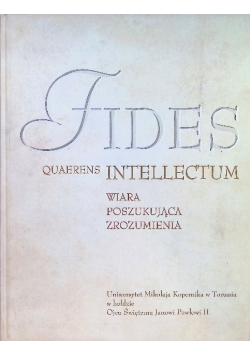 Fides  quaerens intellectum wiara poszukująca zrozumienia