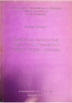 Konstrukcje syntaktyczne z imiesłowami nieodmiennymi w języku polskim i rosyjskim