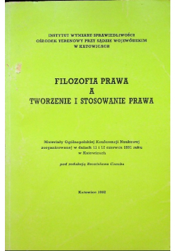Filozofia prawa a tworzenie i stosowanie prawa