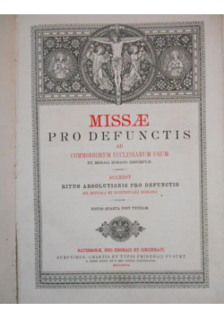 Missae Pro Defunctis 1898 r.