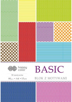 Blok z motywami Basic A4/15K 80g HAPPY COLOR