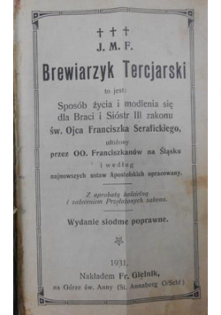 Brewiarzyk Tercyarski, 1911 r.