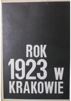 Rok 1923 w Krakowie