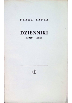 Kafka Dzienniki 1910 - 1923