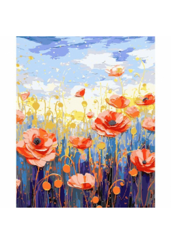 Malowanie po numerach 40x50cm Maki