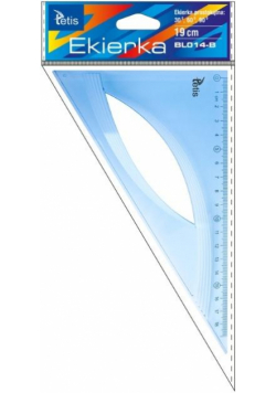 Ekierka prostokątna 19cm niebieska