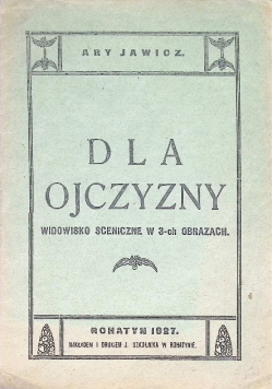 Dla ojczyzny 1927 r.