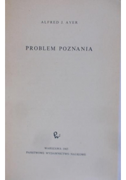 Ayer Problem poznania